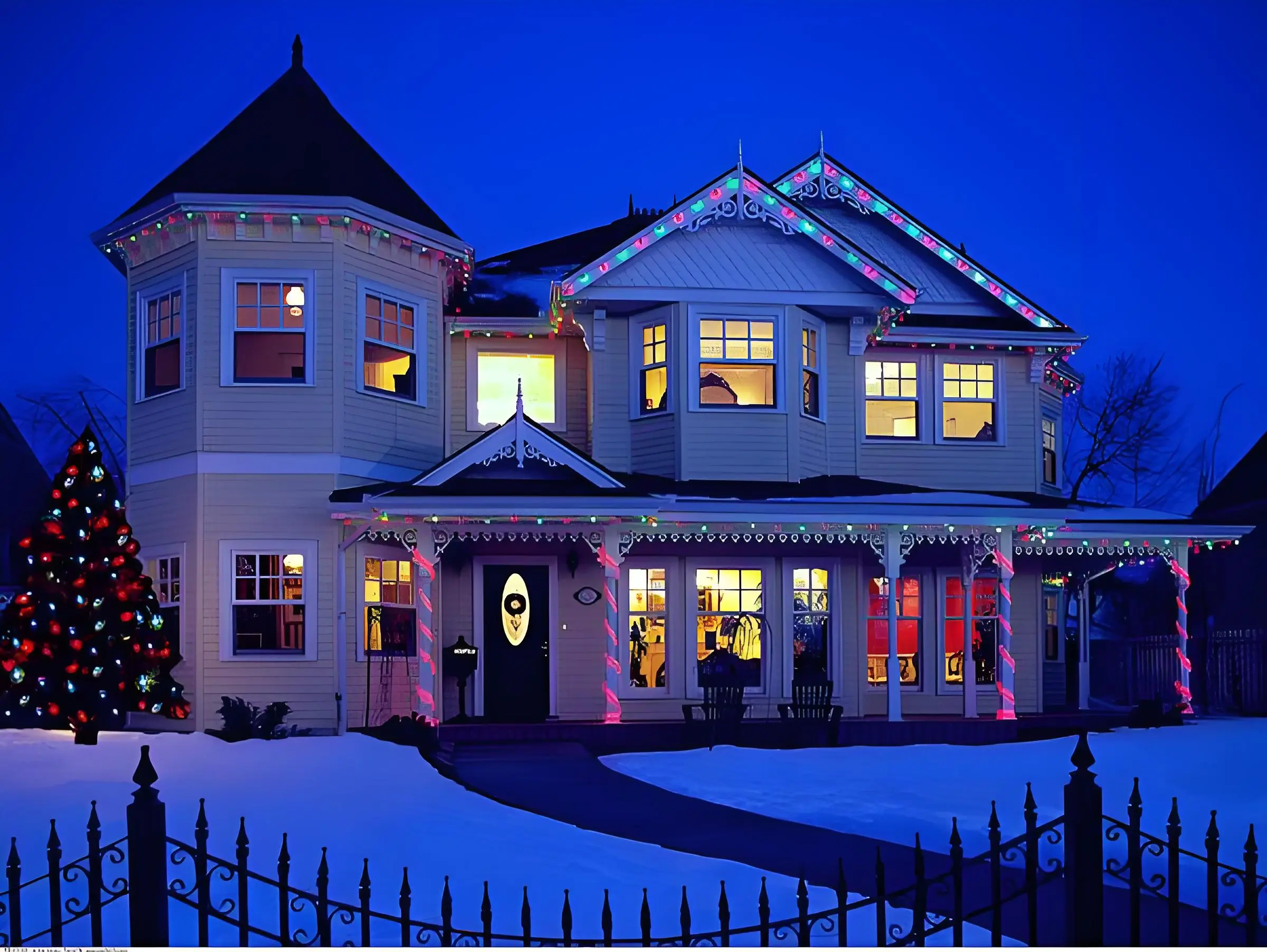 multi coloured ball christmas lights